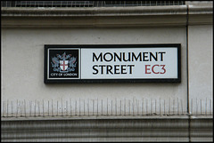 Monument Street sign