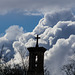 Big Clouds behind the church