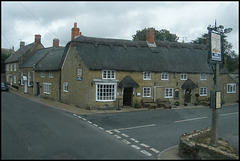 thatched pub at Burton Bradstock