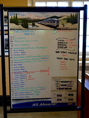 Canada 2016 – The Canadian – Jasper – Train information board