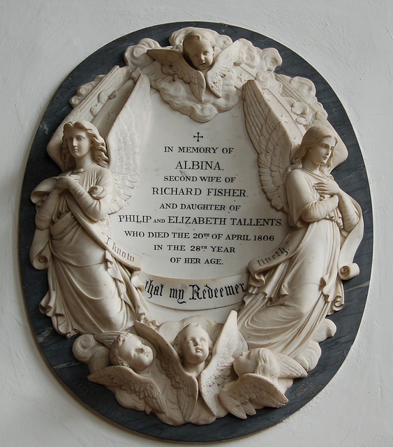 Memorial to Albina Fisher, St Mary Magdalene's Church, Newark, Nottinghamshire