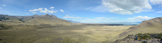 Argentina, Panorama of Viedma Lake from the North