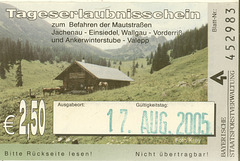 Bavarian toll ticket