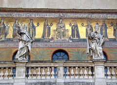 Detail of the Facade of Santa Maria in Trastevere, June 2012