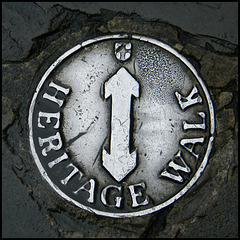 Heritage Walk pavement sign