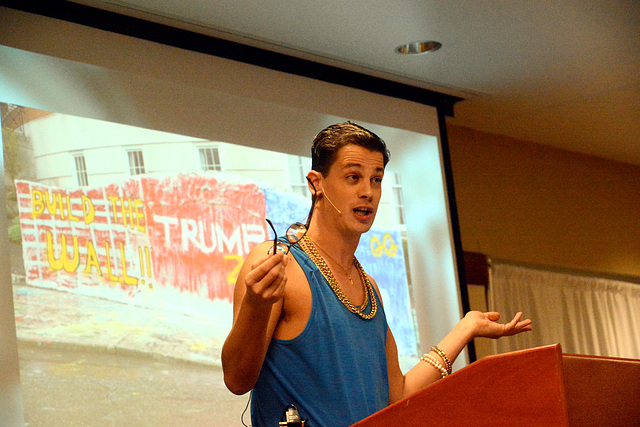 He spoke of the OU "graffiti wall" and a controversial message there