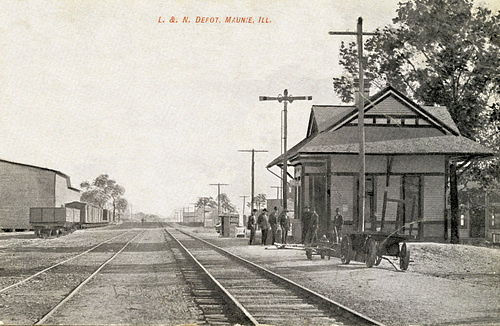 L&N Depot, Maunie, Illinois, 1909