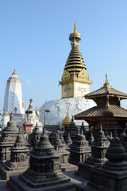 Kathmandu, Swayambhunath, The North-West Cluster of Statues