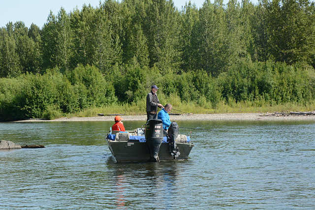 Alaska, Fishing from a Boat on the Talkeetna River