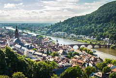 Blick von der Scheffelterrasse auf die Heidelberger Altstadt (mit PIP)