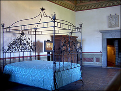 Bracciano : la camera nuziale per gli ospiti del Castello Odescalchi