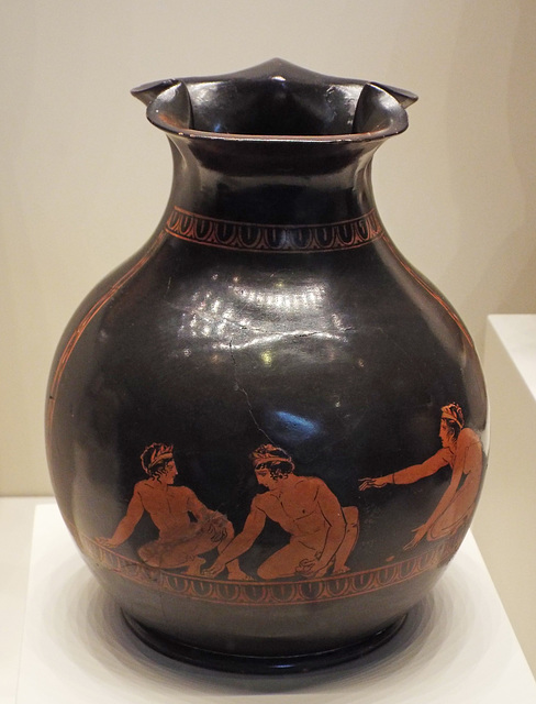 Red-Figure Chous with Knuckebone Players in the Getty Villa, June 2016
