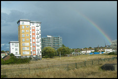 rainbow over the carbuncles