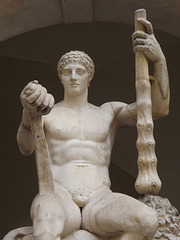 Detail of the Seated Herakles in the Palazzo Altemps, June 2012