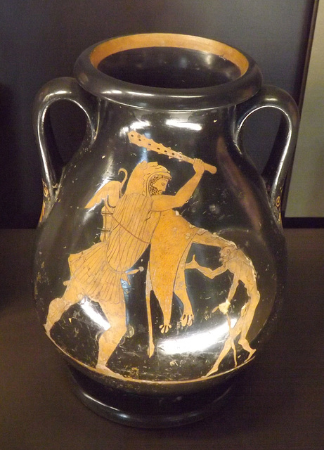 Red-Figure Pelike with Herakles vs. Geras in the Louvre, June 2013