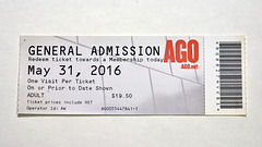 Ticket to the Art Gallery of Ontario