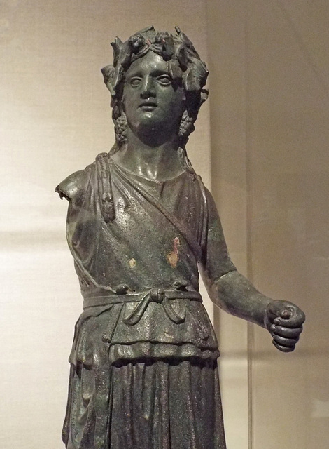 Detail of a Bronze Statuette of Dionysos in the Metropolitan Museum of Art, July 2016