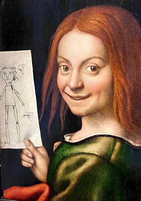 Verona 2021 – Castelvecchio Museum – Portrait of a young man with a child’s drawing