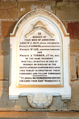 Boar War Memorial, St Oswald's Church, Ashbourne, Derbyshire
