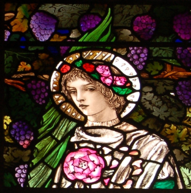 Detail of Turnbull window, Ashbourne Church, Derbyshire