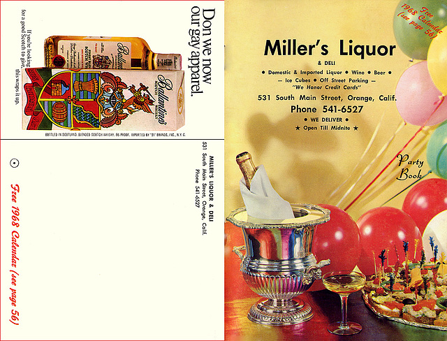 Miller's Liquor Store Catalog, 1967