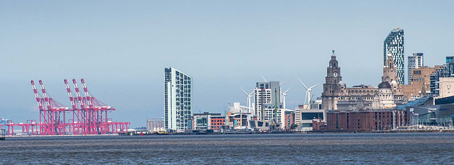 Liverpool waterfront from the river park