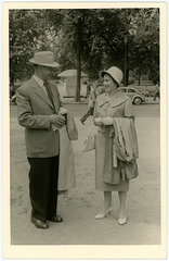 Street Scene with Man and Woman
