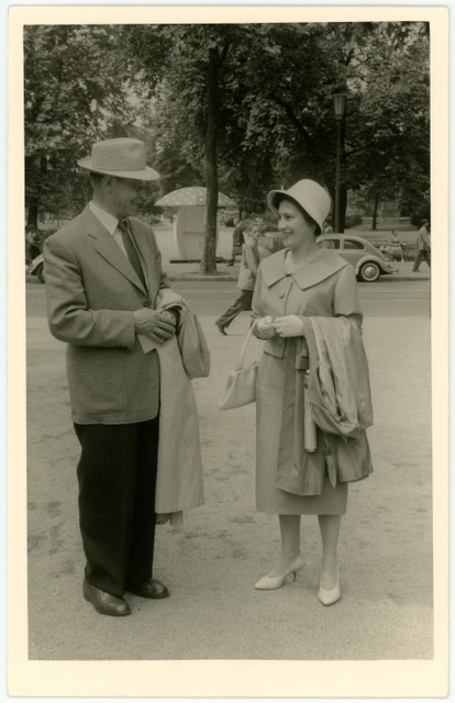 Street Scene with Man and Woman