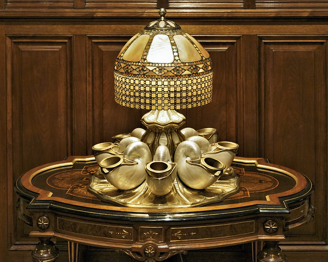 Tiffany Nautilus Shell Lamp – Driehaus Museum, Magnificent Mile, East Erie Street, Chicago, Illinois, United States