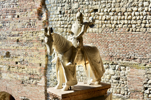 Verona 2021 – Castelvecchio Museum – Equestrian statue of Cangrande