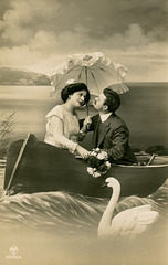 Lovey-Dovey Couple in Boat