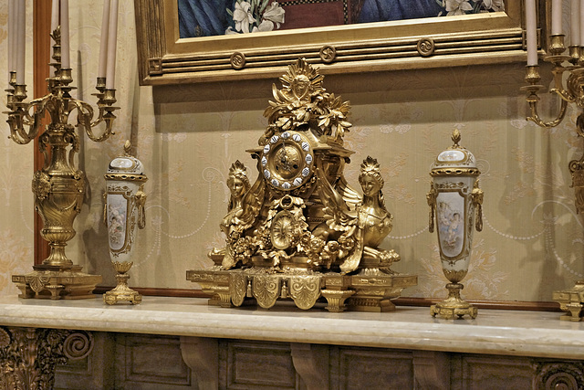 Gilded Mantle – Driehaus Museum, Magnificent Mile, East Erie Street, Chicago, Illinois, United States