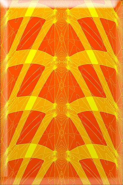 Yellow & orange vertical plaque