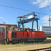 Diesellok V 100 (WFL 203 112-8) in Schwerin vor dem Eisenbahnmuseum