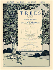 "Trees" Sheet Music, 1922