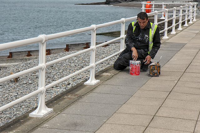 Aber painting the railings