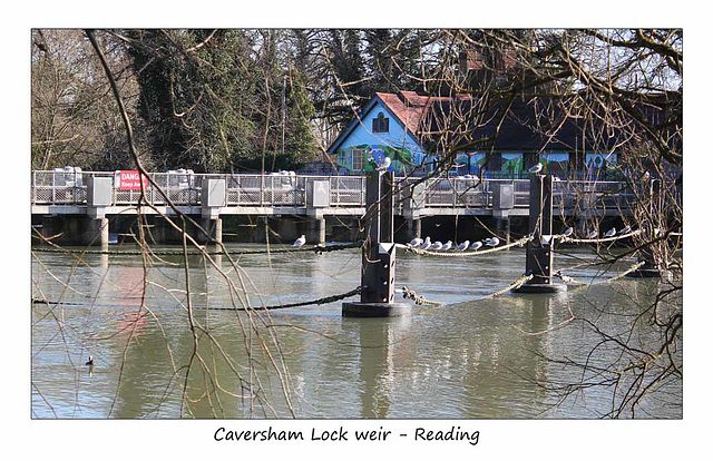 Upstream of Caversham Lock weir - Reading - 17.2.2015