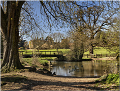 Munden House and the River Colne, Hertfordshire
