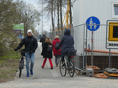 zwischenzeitlicher Zustand: Baustelle Rammrathbrücke über den Teltowkanal (Warthestraße in Teltow)
