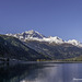 Lago Poschiavo mit Blick auf Le Prese