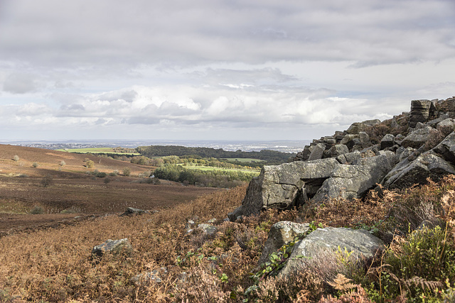 View north-east from Houndkirk Hill escarpment