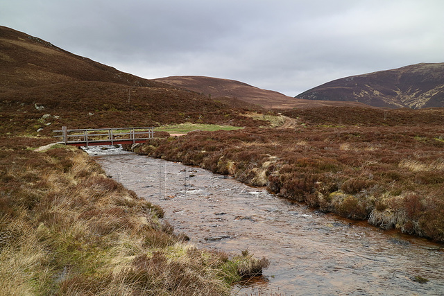 River Nethy footbridge, Cairngorms, Highlands, Scotland