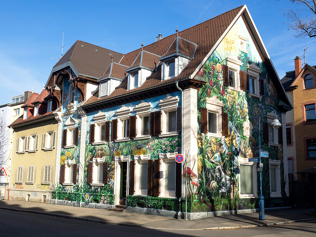 Das Graffiti-Haus in der Freiburg-Wiehre