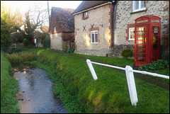 phone box by the stream