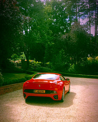 For the petrol heads - lunch yesterday with a Ferrari California (that's the girlie one) and a Maranello!