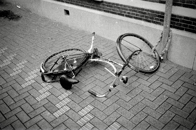 Fallen-down bicycle
