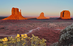 Monument Valley At Sunset