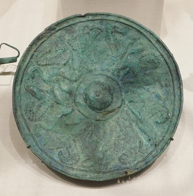 Etruscan Bronze Shield Boss with a Griffin and Sphinx Frieze in the Metropolitan Museum of Art, January 2018