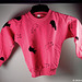 Pink Hippo Sweatshirt for children, cotton with print