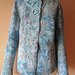 nuno felted jacket - printed cotton fabric and merino wool